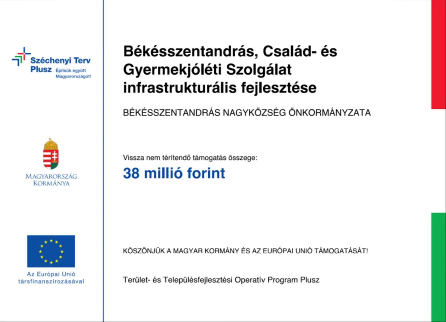 BÉKÉSSZENTANDRÁS NAGYKÖZSÉG ÖNKORMÁNYZATA